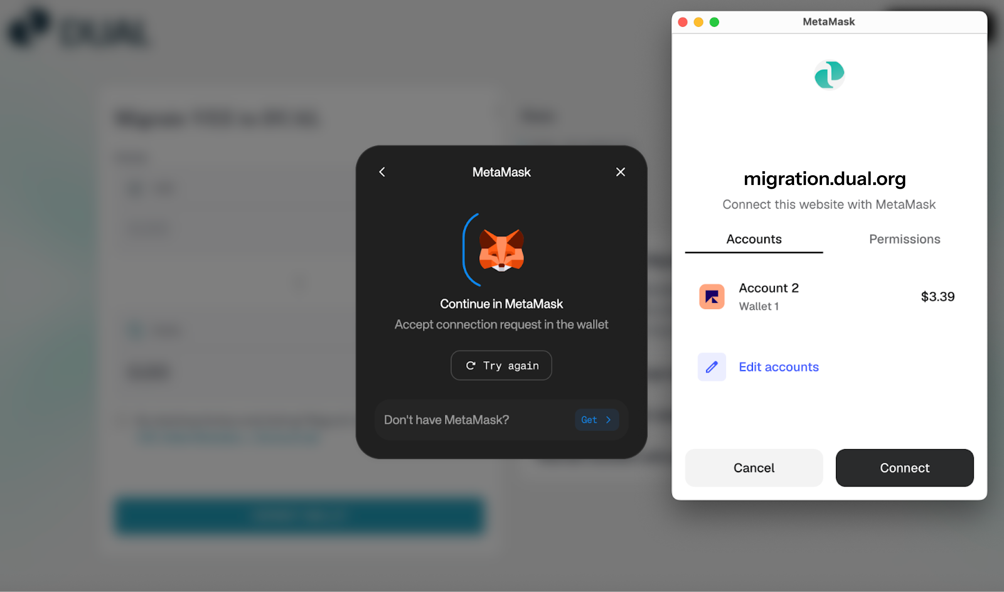 Connecting Wallet